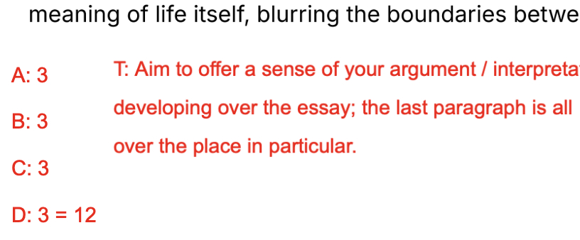 12/20 marked essay